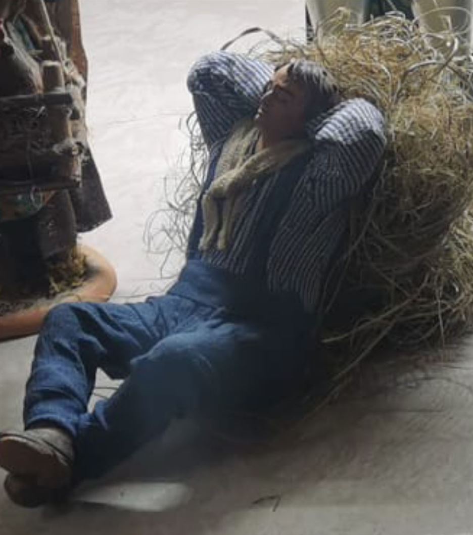 Dormiente su paglia